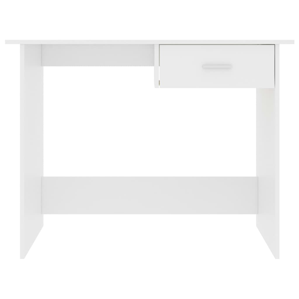 Scrivania Bianca 100X50X76 Cm In Legno Multistrato