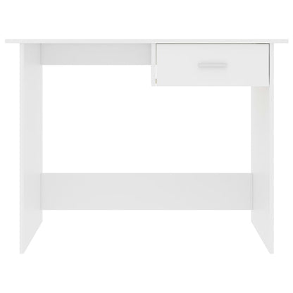 Scrivania Bianca 100X50X76 Cm In Legno Multistrato