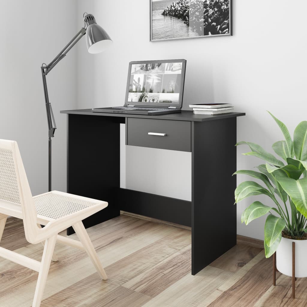 Scrivania Bianca 100X50X76 Cm In Legno Multistrato
