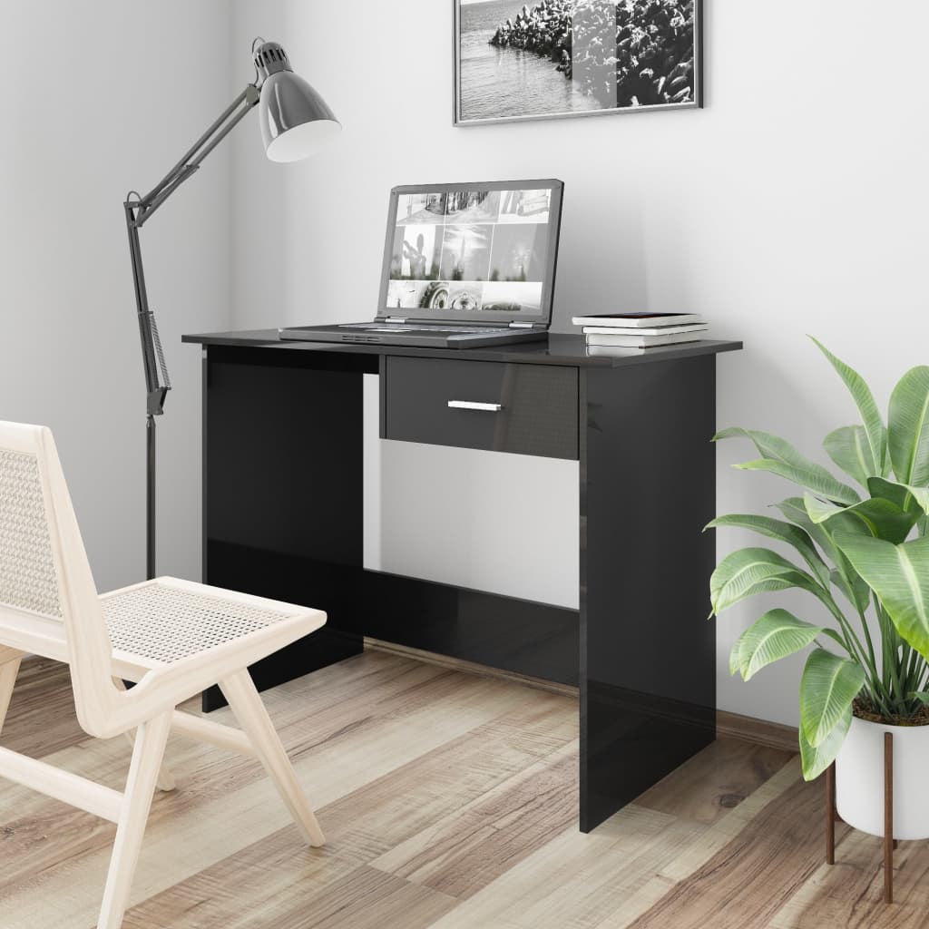 Scrivania Bianca 100X50X76 Cm In Legno Multistrato