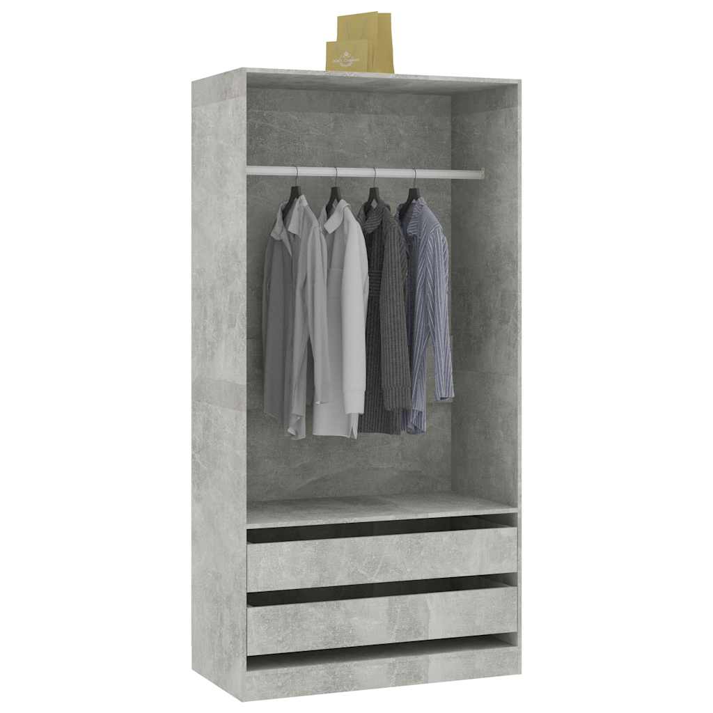 Armadio In Legno Multistrato Grigio Cemento