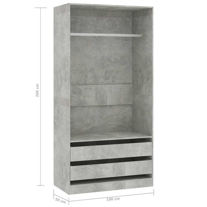 Armadio In Legno Multistrato Grigio Cemento
