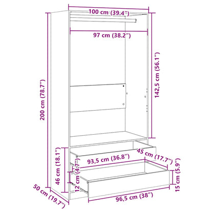 Armadio In Legno Multistrato Grigio Cemento