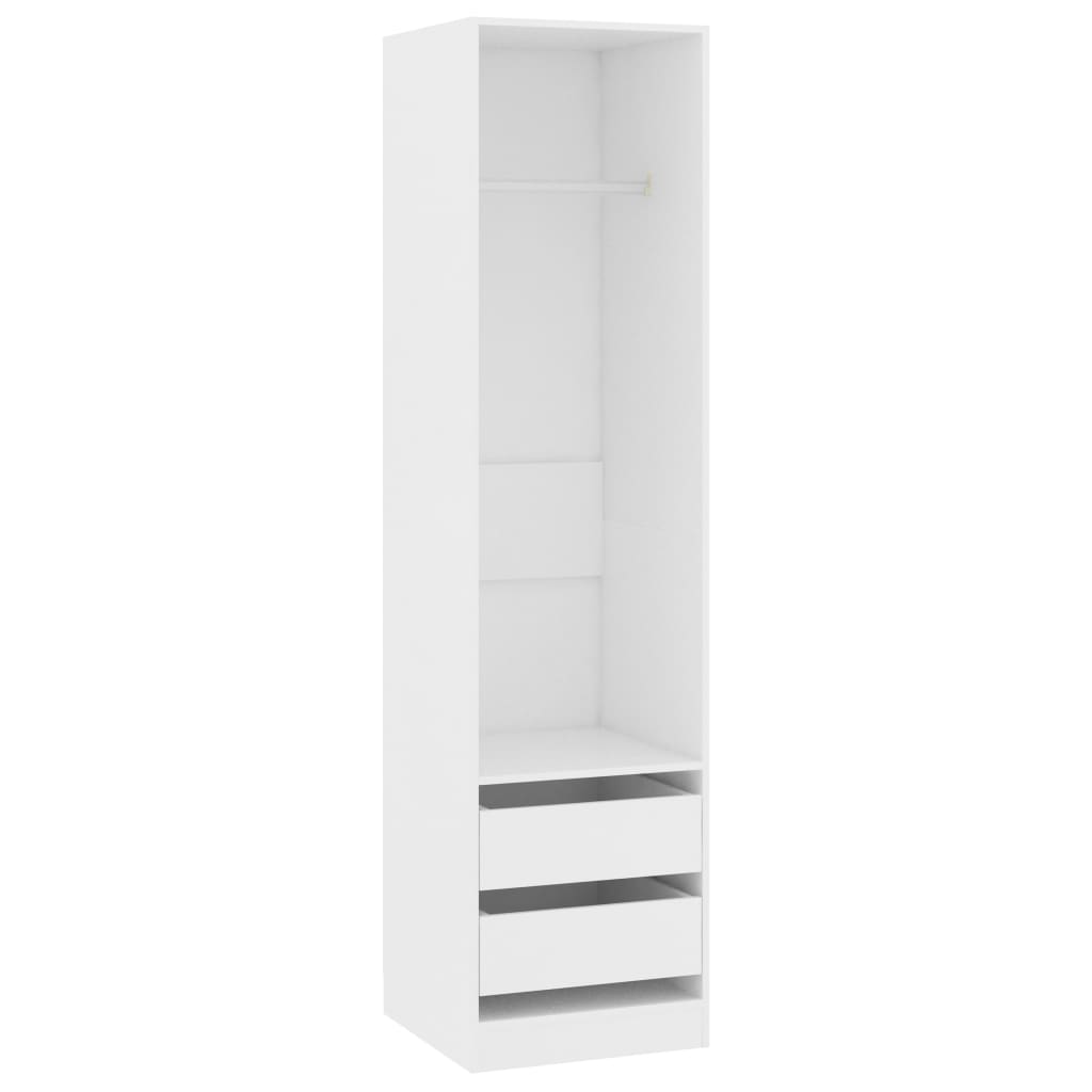 Armadio Con Cassetti In Legno Multistrato Bianco