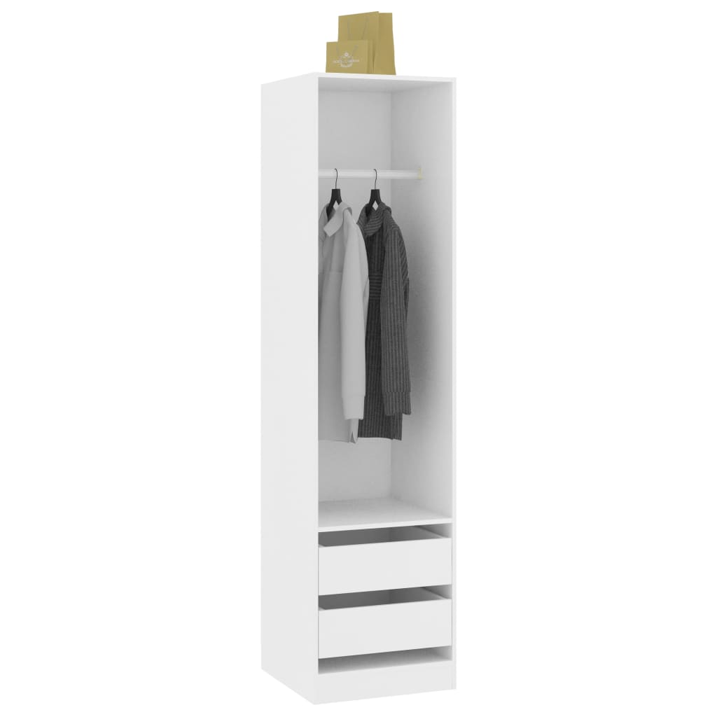 Armadio Con Cassetti In Legno Multistrato Bianco