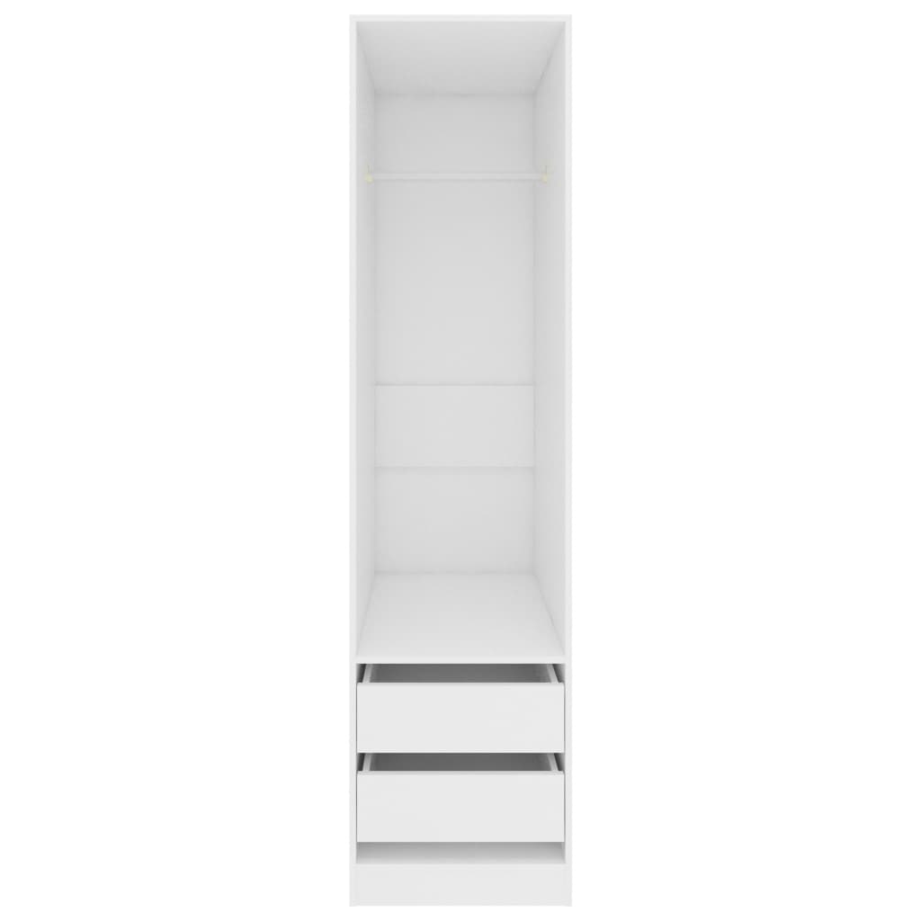 Armadio Con Cassetti In Legno Multistrato Bianco