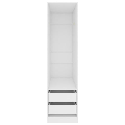 Armadio Con Cassetti In Legno Multistrato Bianco