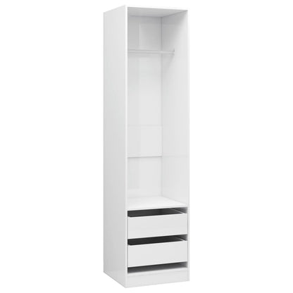 Armadio Cassetti Legno Multistrato Bianco Lucido