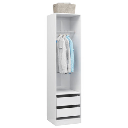 Armadio Cassetti Legno Multistrato Bianco Lucido