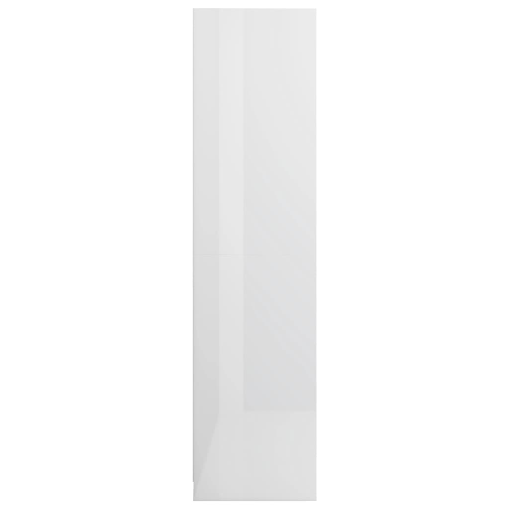 Armadio Cassetti Legno Multistrato Bianco Lucido