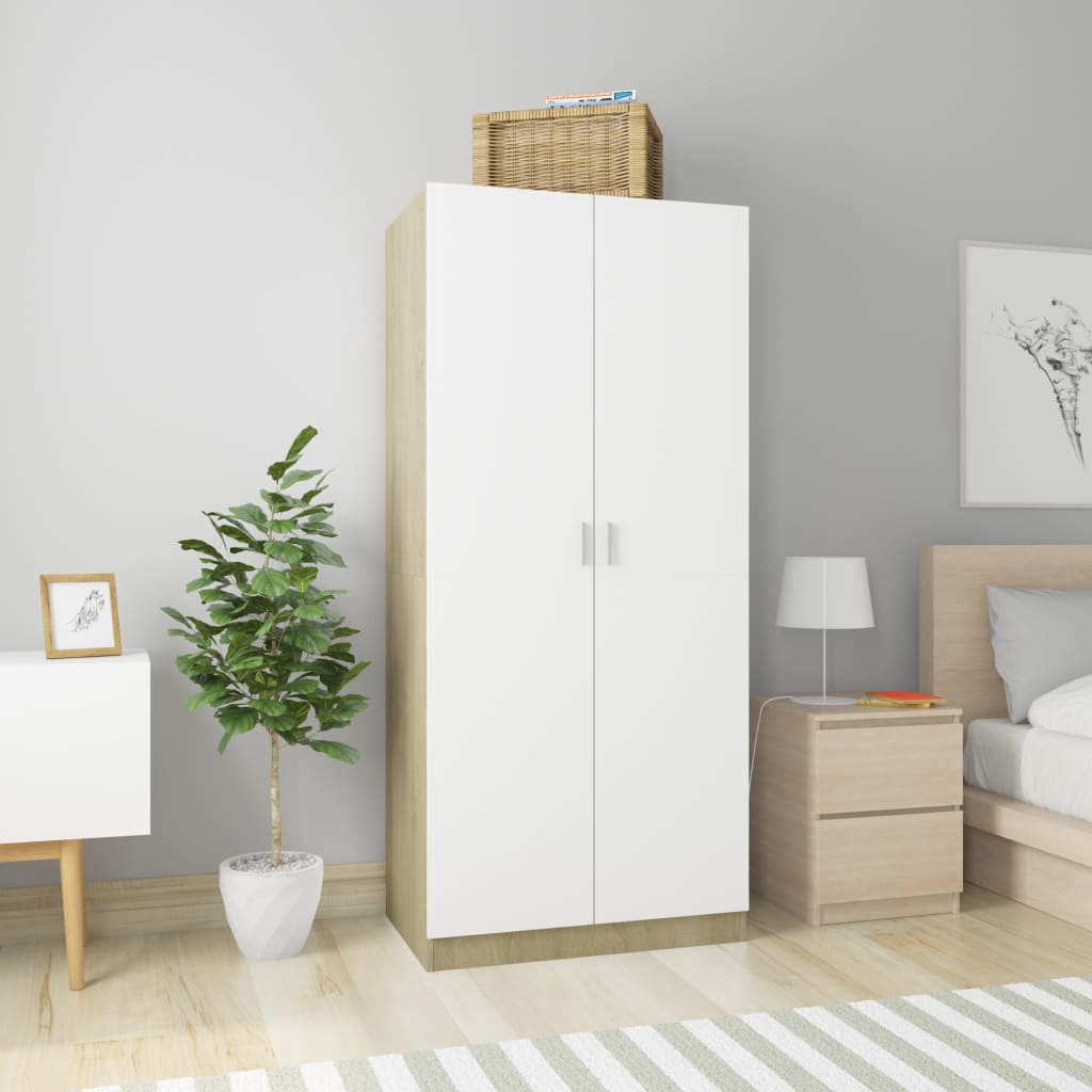 Armadio 80X52X180 Cm In Legno Multistrato