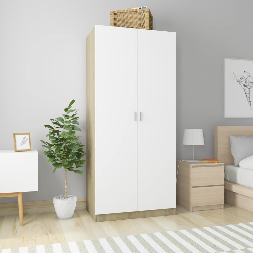 Armadio 90X52X200 Cm In Legno Multistrato
