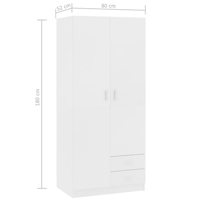Armadio 80X52X180 Cm In Legno Multistrato