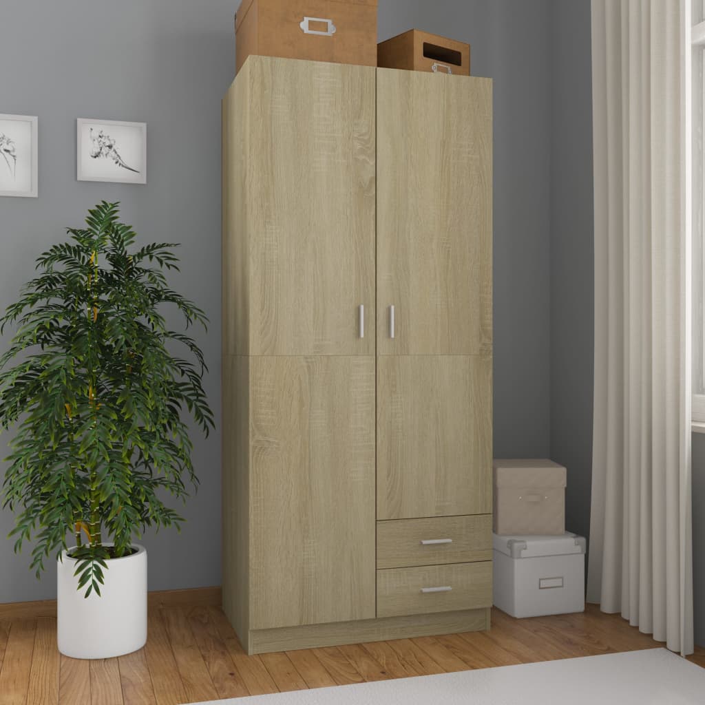 Armadio 80X52X180 Cm In Legno Multistrato
