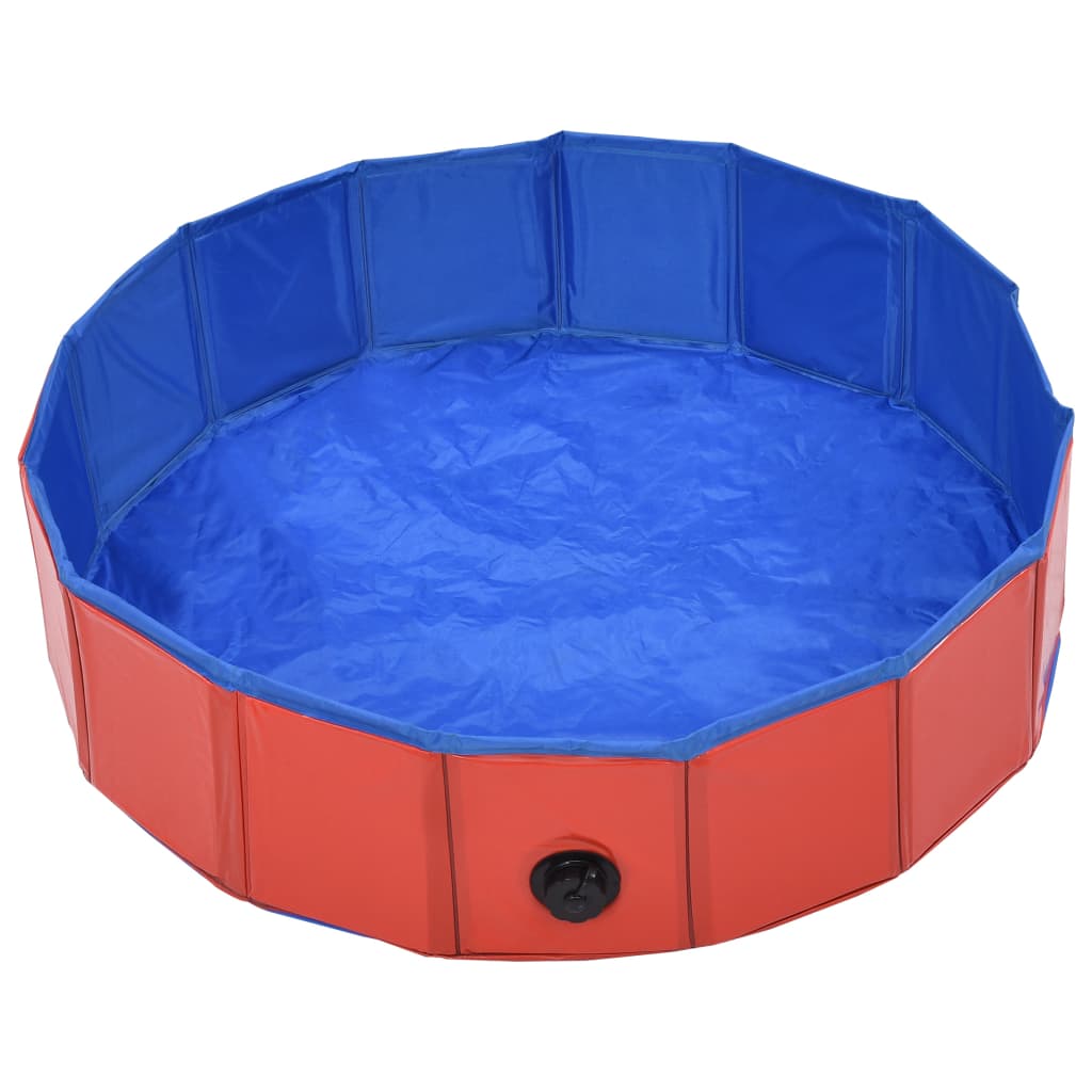 Piscina Per Cani Pieghevole Rossa In Pvc