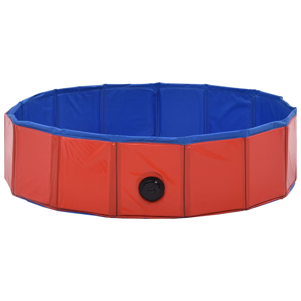 Piscina Per Cani Pieghevole Rossa In Pvc