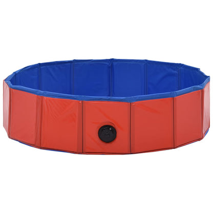 Piscina Per Cani Pieghevole Rossa In Pvc