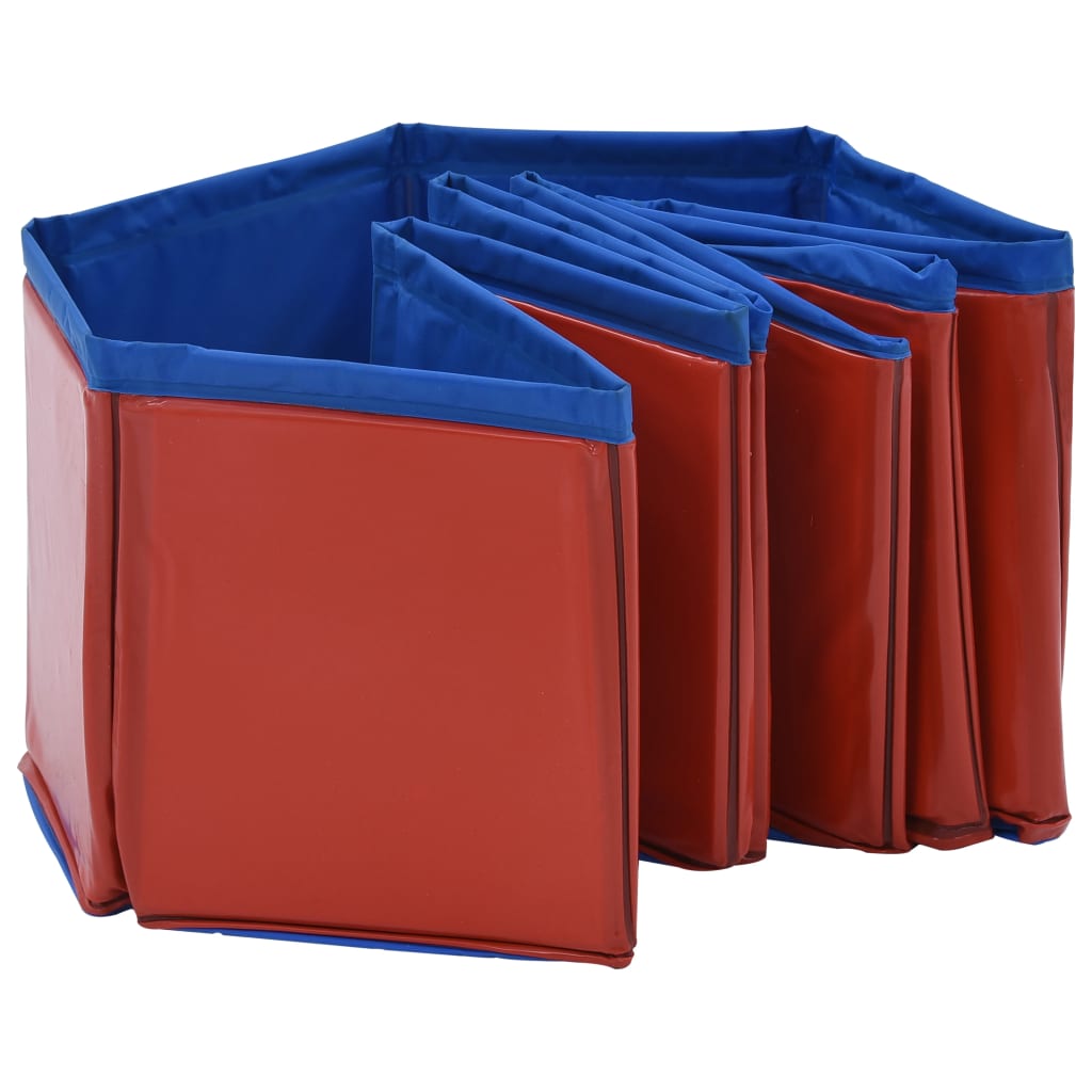 Piscina Per Cani Pieghevole Rossa In Pvc