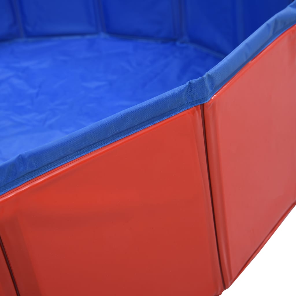 Piscina Per Cani Pieghevole Rossa In Pvc
