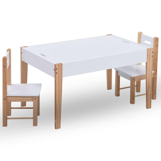 Set Sedie E Tavolo Lavagna Per Bambini 3 Pz Nero E Bianco