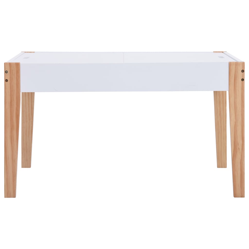 Set Sedie E Tavolo Lavagna Per Bambini 3 Pz Nero E Bianco