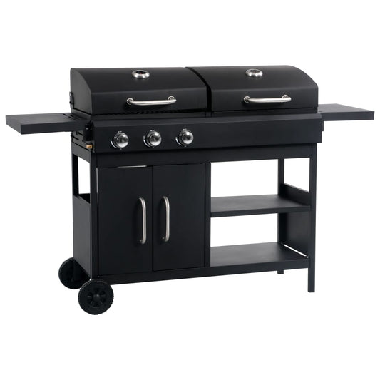 Barbecue Combinato Carbone E Gas 3 Fuochi