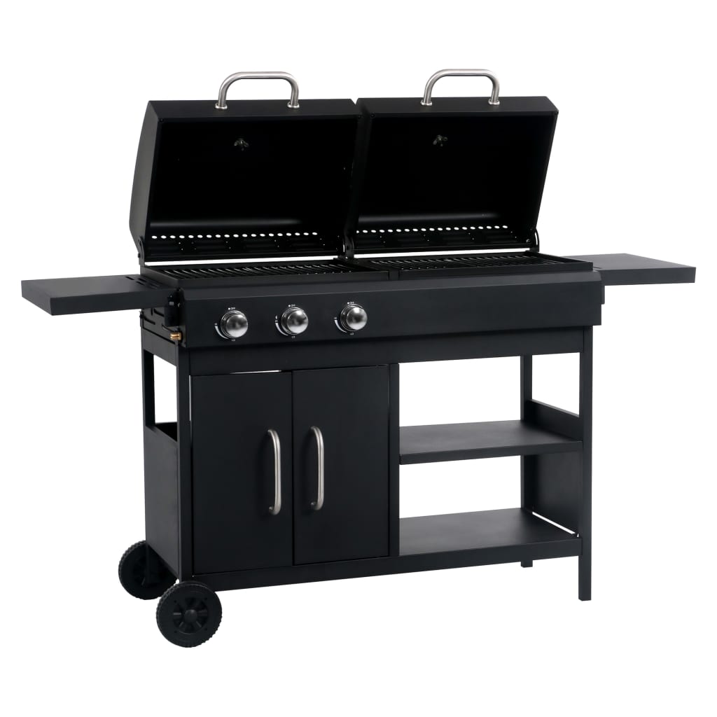 Barbecue Combinato Carbone E Gas 3 Fuochi