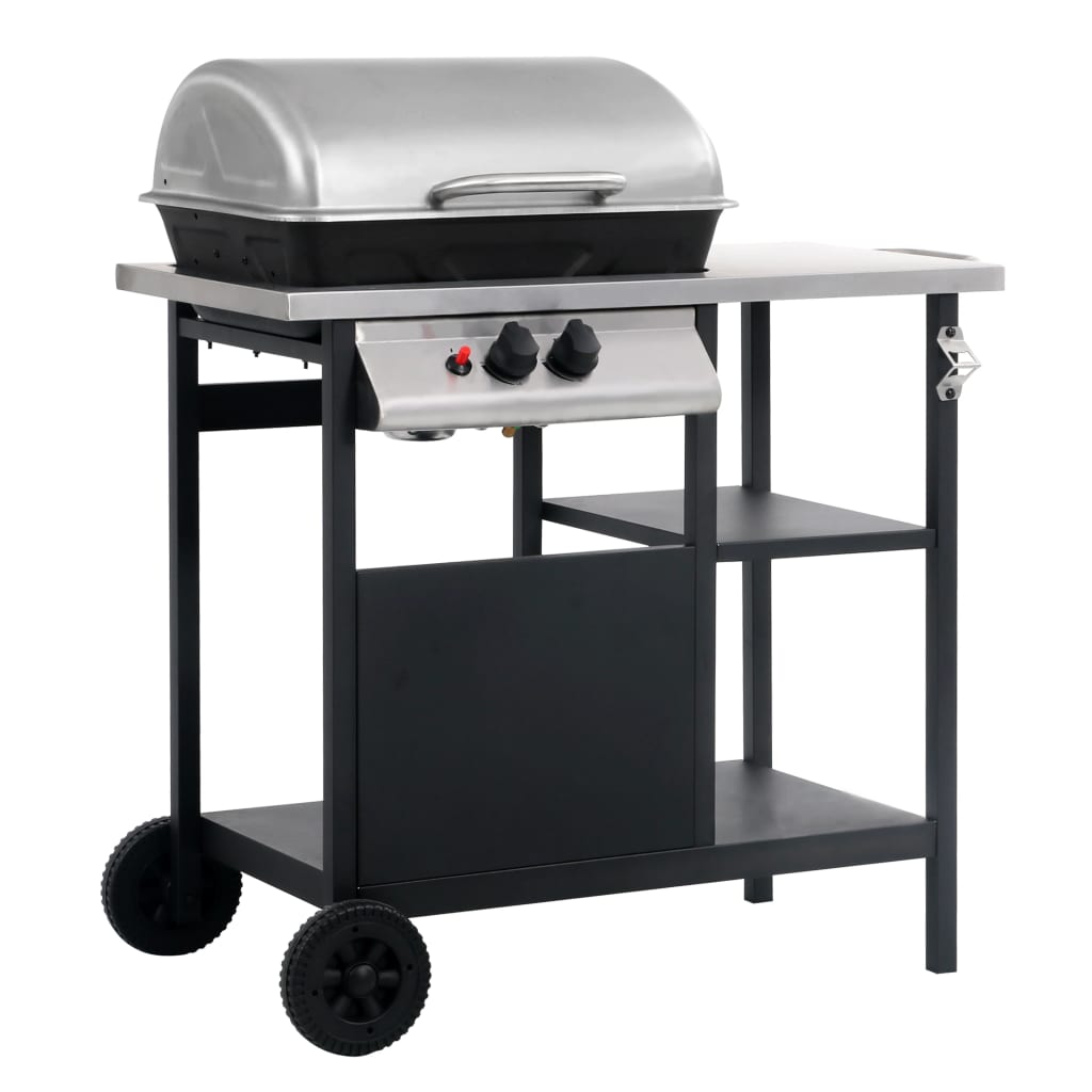 Barbecue E Griglia A Gas Con 3 Ripiani E Tavolinetto