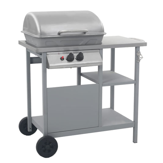 Barbecue E Griglia A Gas Con 3 Ripiani E Tavolinetto