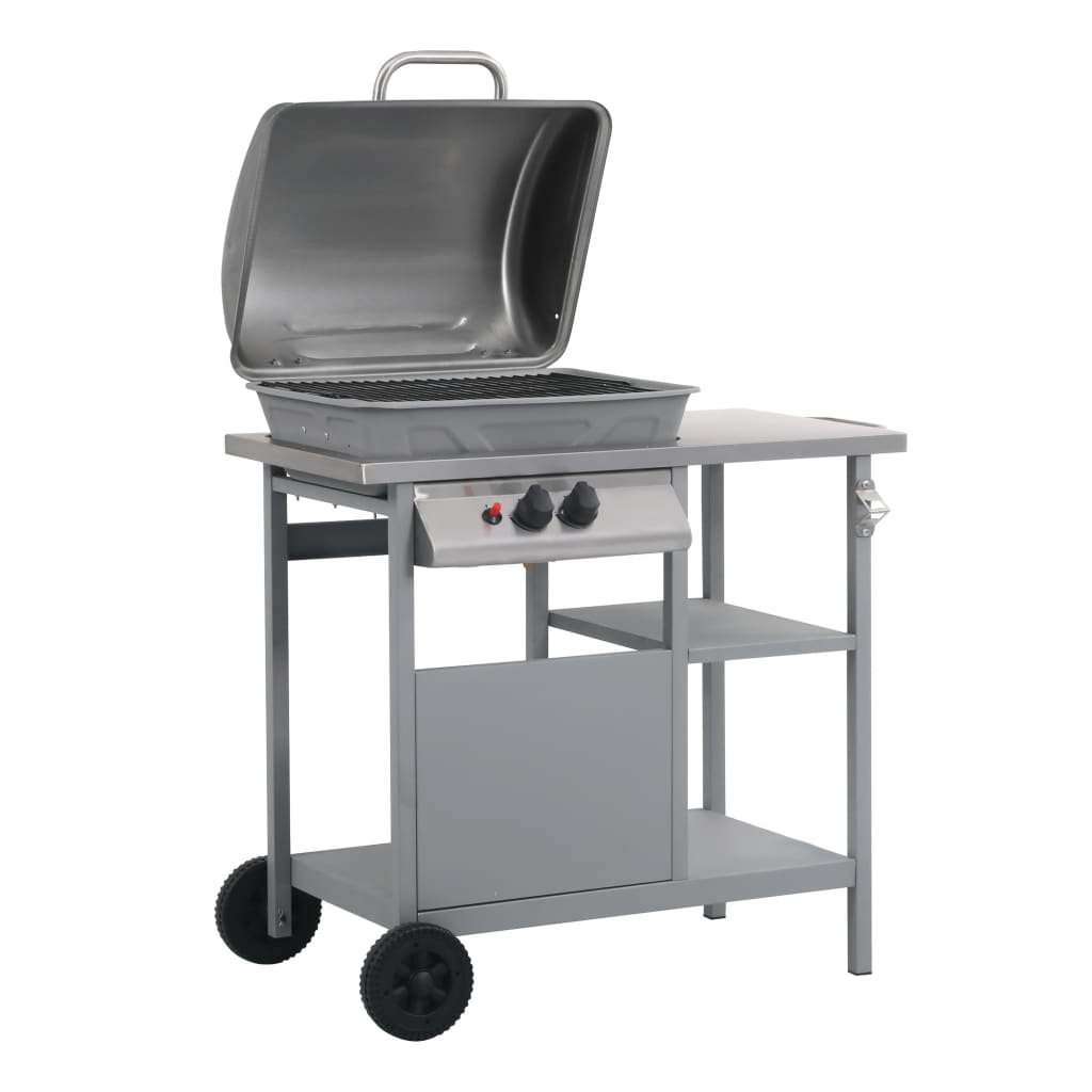 Barbecue E Griglia A Gas Con 3 Ripiani E Tavolinetto