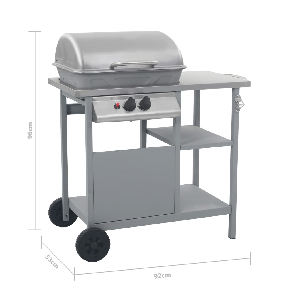 Barbecue E Griglia A Gas Con 3 Ripiani E Tavolinetto