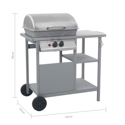 Barbecue E Griglia A Gas Con 3 Ripiani E Tavolinetto