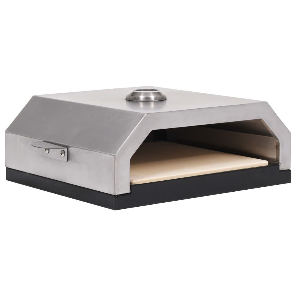Forno Pizza Con Piastra Ceramica Per Barbecue A Gas E Carbone