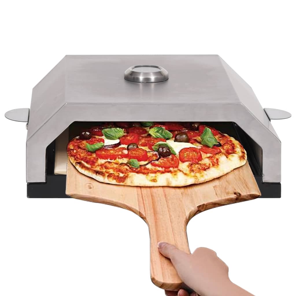 Forno Pizza Con Piastra Ceramica Per Barbecue A Gas E Carbone