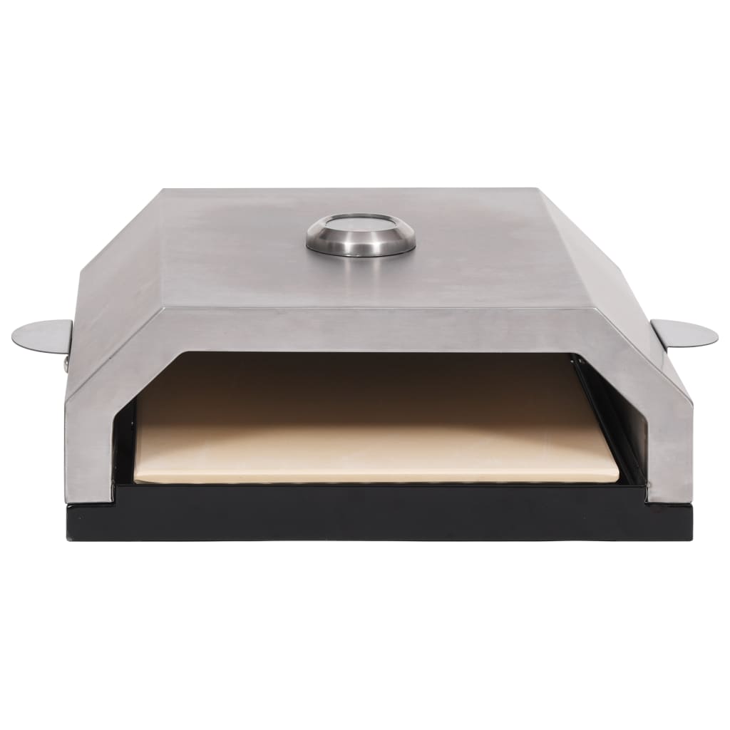 Forno Pizza Con Piastra Ceramica Per Barbecue A Gas E Carbone