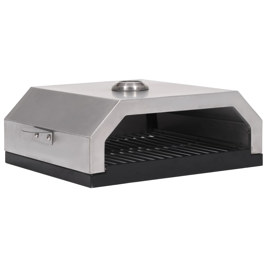 Forno Pizza Con Piastra Ceramica Per Barbecue A Gas E Carbone