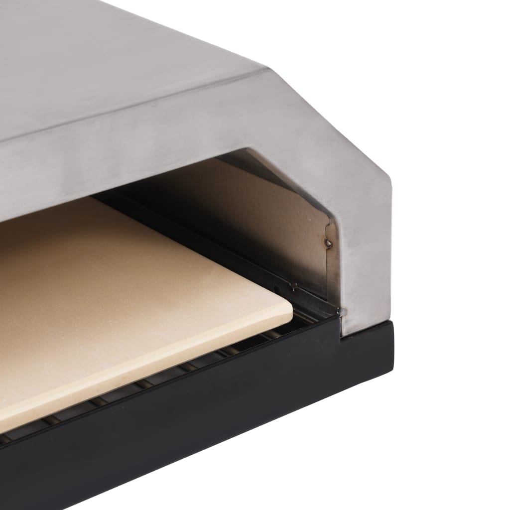 Forno Pizza Con Piastra Ceramica Per Barbecue A Gas E Carbone