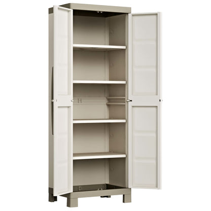 Keter Armadietto Con Scaffali Excellence Beige E Talpa 182 Cm