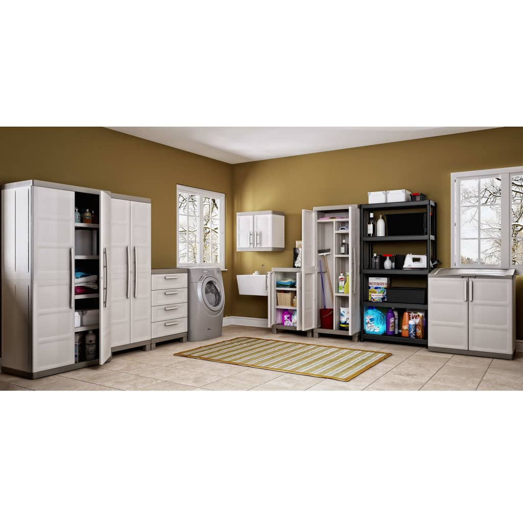 Keter Armadietto Con Scaffali Excellence Beige E Talpa 182 Cm