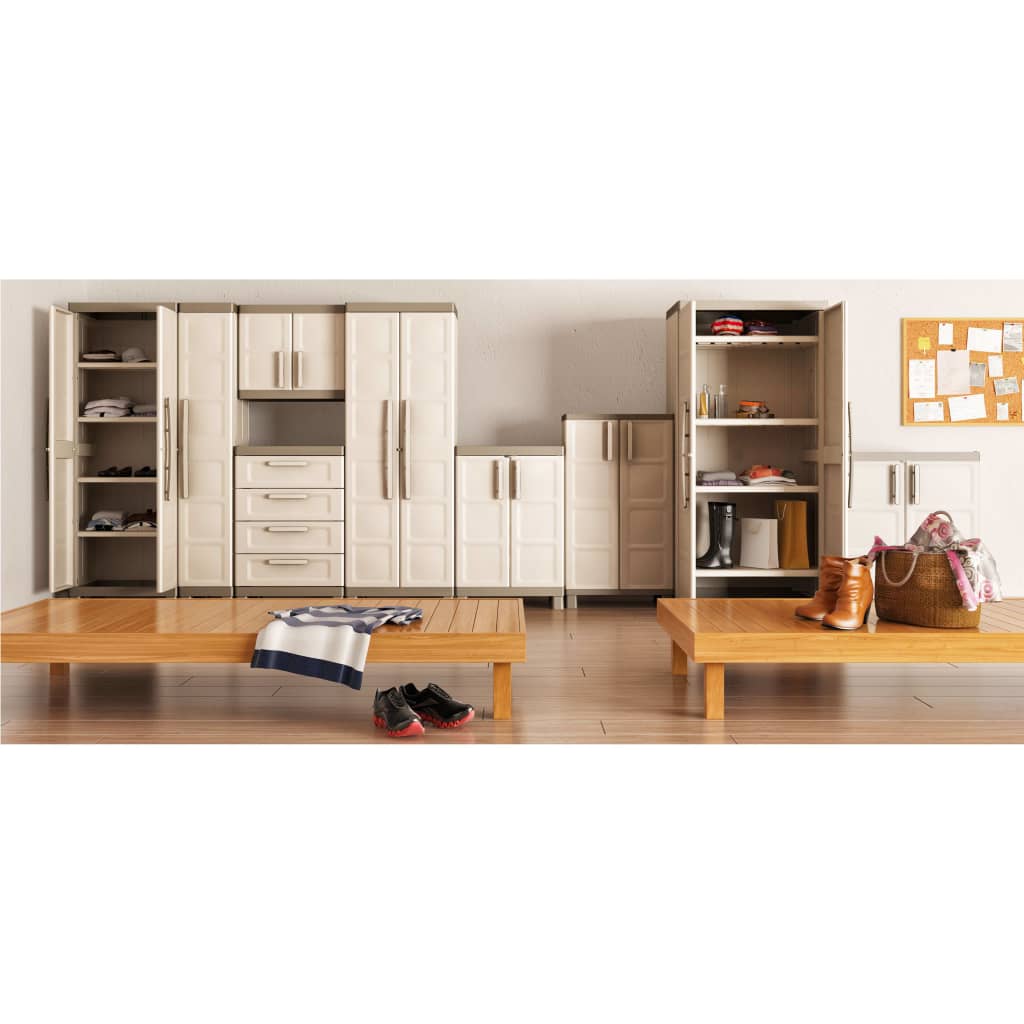 Keter Armadietto Con Scaffali Excellence Beige E Talpa 182 Cm