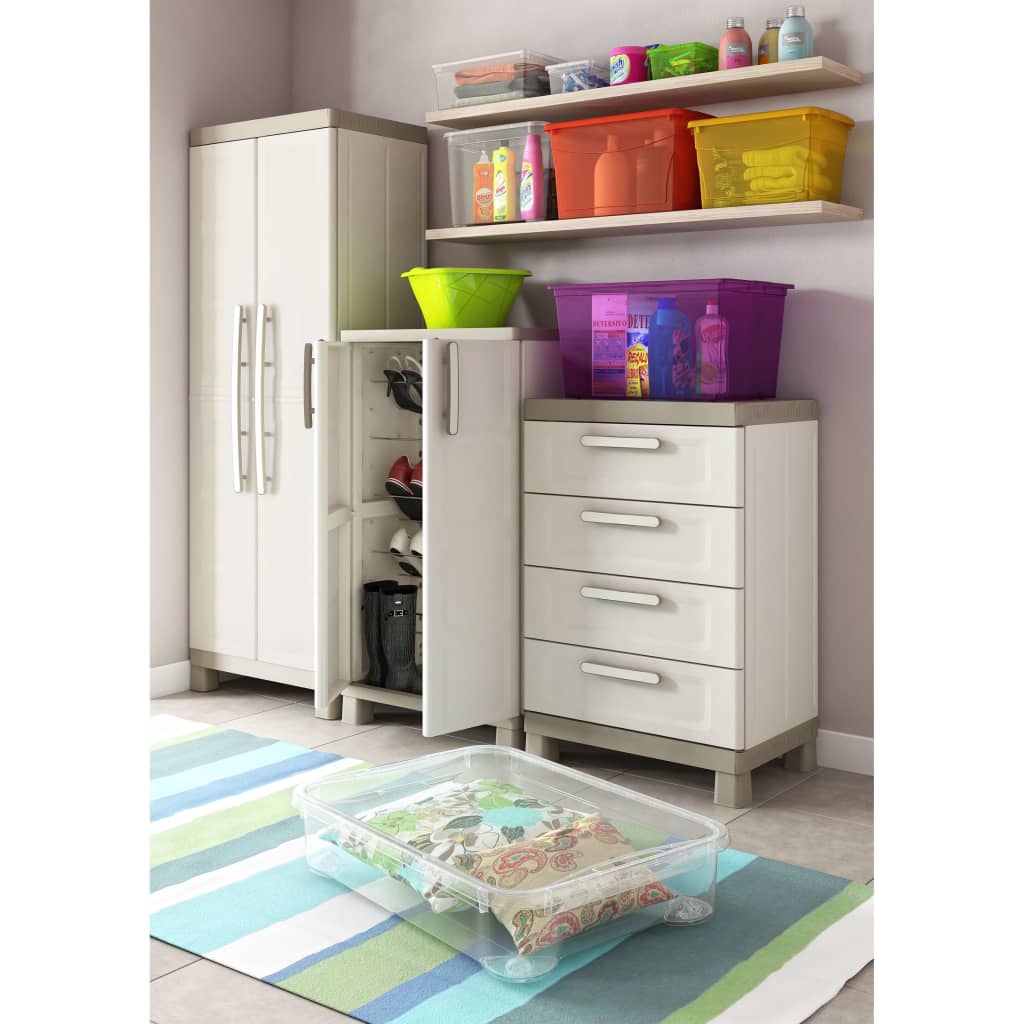 Keter Armadietto Con Scaffali Excellence Beige E Talpa 182 Cm