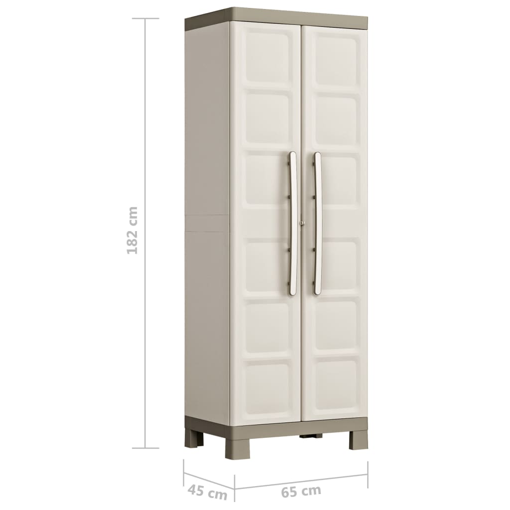 Keter Armadietto Con Scaffali Excellence Beige E Talpa 182 Cm