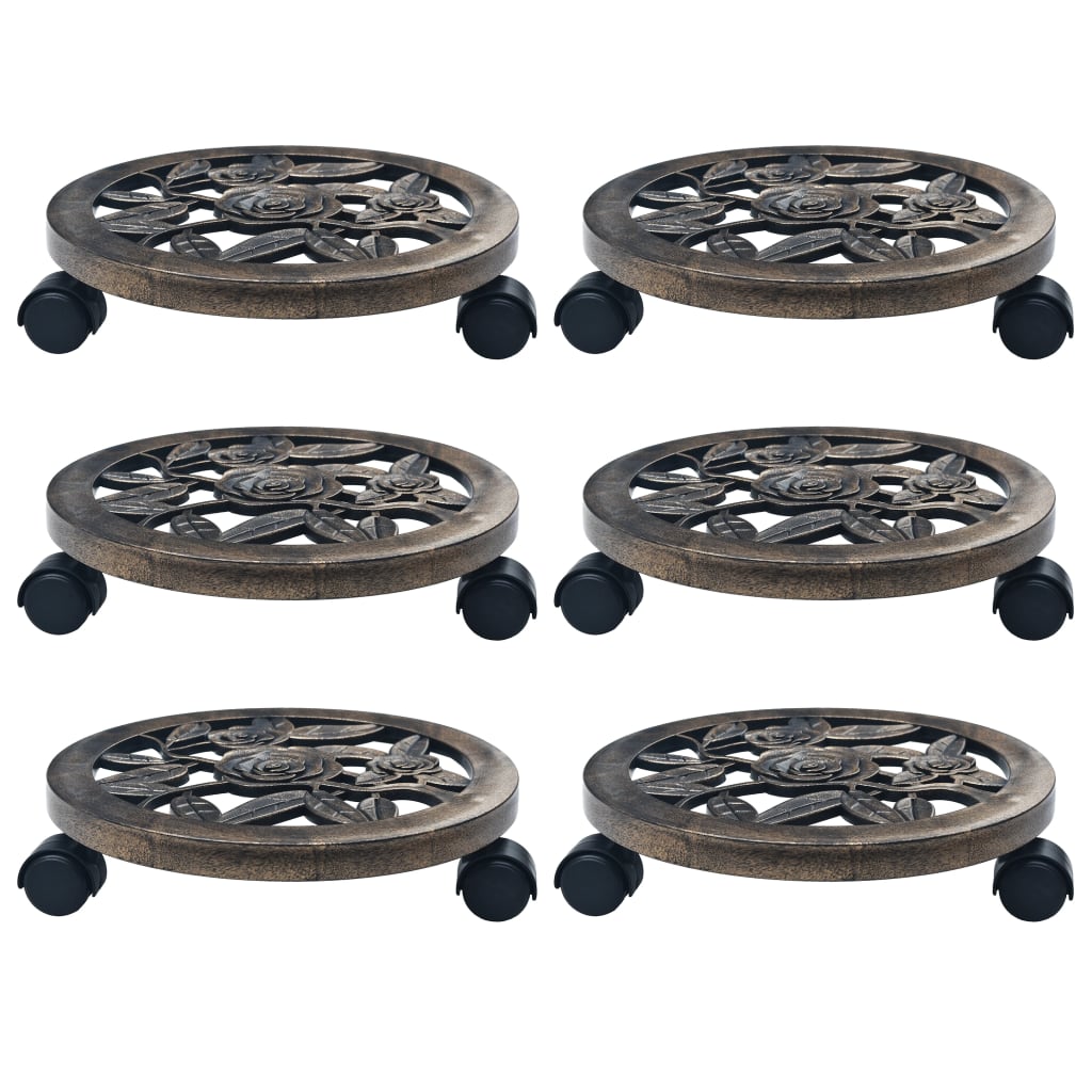 Carrelli Portavasi 6 Pz In Plastica