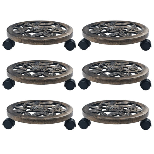 Carrelli Portavasi 6 Pz In Plastica