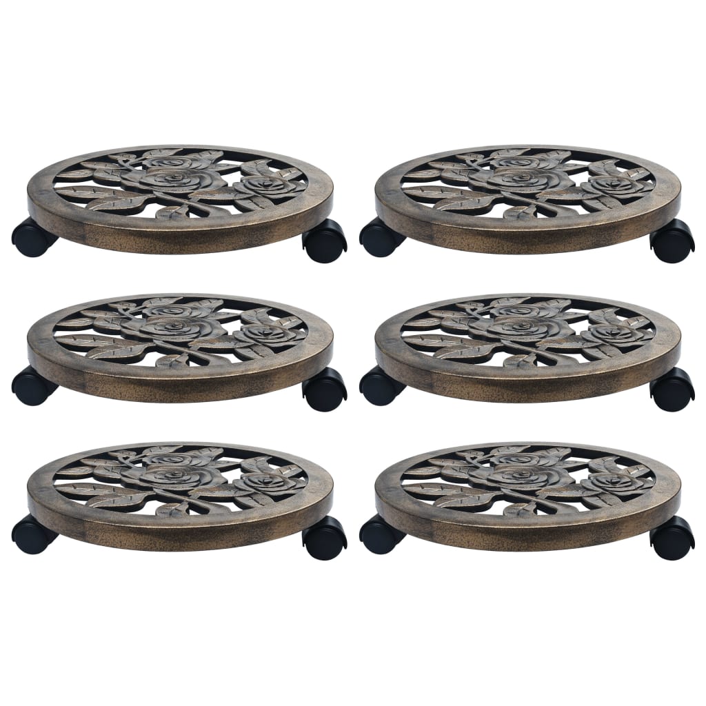 Carrelli Portavasi 6 Pz In Plastica