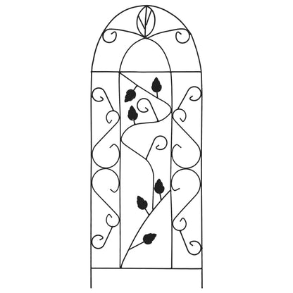 Supporti Da Giardino Per Piante 3 Pz Neri 40X100 Cm In Ferro