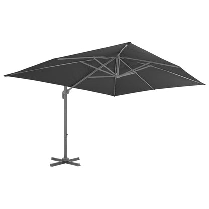Ombrellone A Sbalzo Palo In Alluminio 4X3 M Nero