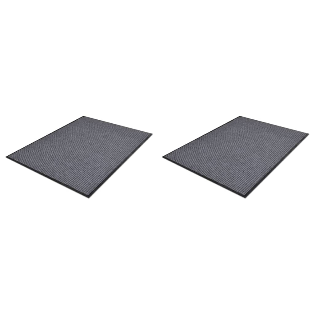 Zerbini In Pvc 2 Pz Grigio 90X60 Cm