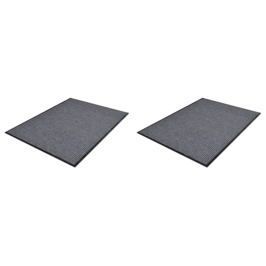Zerbini In Pvc 2 Pz Grigio 90X60 Cm