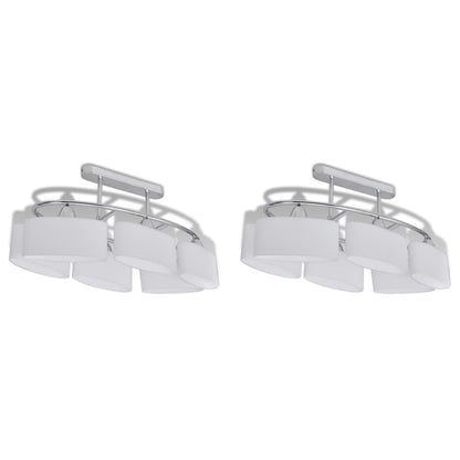 Lampade Da Soffitto Ellissoidali 2 Pz Paralume In Vetro E14
